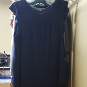 Torrid Blue Flutter Sleeve Top